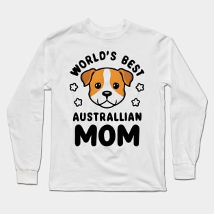 Mini Australian Shepherd Gifts World's Best Aussie Mom Long Sleeve T-Shirt